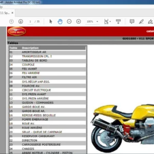 1999-2001 Moto Guzzi V11 Sport Catalogue de pieces de rechange - (FRENCH)