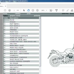 2005-2006 Moto Guzzi Breva V 1100 IE Parts Catalogue Manual