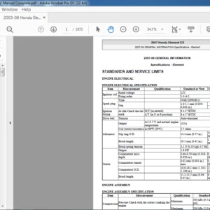 2007-2008 Honda Element EX Complete Service Manual - PDF DOWNLOAD