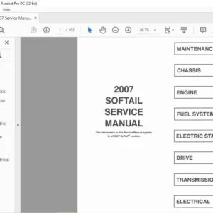 2007 Harley Davidson Softail Models Service Manual - PDF DOWNLOAD