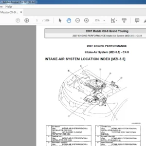 2007 Mazda CX-9 Grand Touring Repair Manual - PDF DOWNLOAD