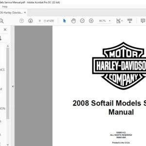2008 Harley Davidson Softail Models Service Manual - PDF DOWNLOAD