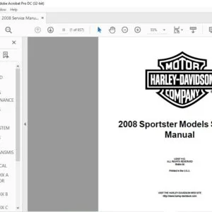 2008 Harley Davidson Sportster Models Service Manual - PDF DOWNLOAD