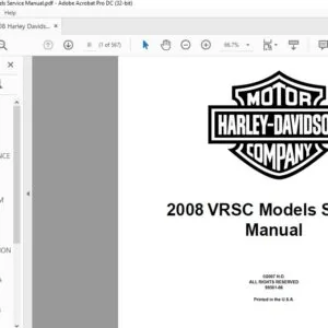 2008 Harley Davidson VRSC Models Service Manual - PDF DOWNLOAD