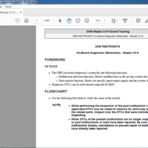 2008 Mazda CX-9 Grand Touring Repair Manual - PDF DOWNLOAD
