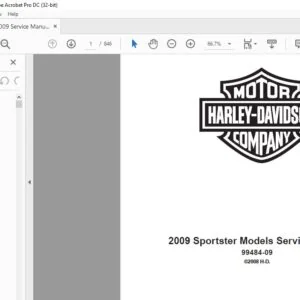 2009 Harley Davidson Sportster Models Service Manual - PDF DOWNLOAD