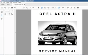 2009 Opel Astra H Service Manual - PDF DOWNLOAD