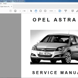 2009 Opel Astra H Service Manual - PDF DOWNLOAD