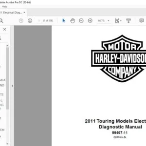 2011 Harley Davidson Touring Models Electrical Diagnostic Manual - PDF DOWNLOAD