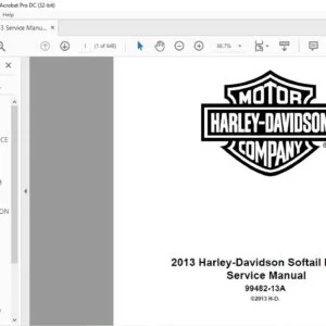 2013 Harley Davidson Softail Models Service Manual - PDF DOWNLOAD