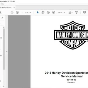 2013 Harley Davidson Sportster Models Service Manual - PDF DOWNLOAD
