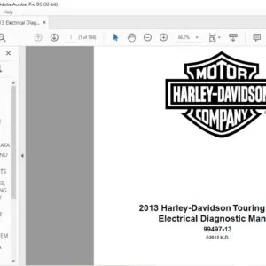 2013 Harley Davidson Touring Models Electrical Diagnostic Manual - PDF DOWNLOAD