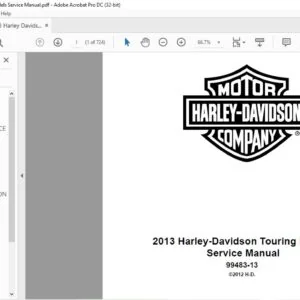 2013 Harley Davidson Touring Models Service Manual - PDF DOWNLOAD