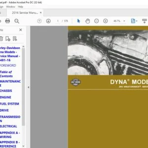 2016 Harley Davidson Dyna Models Service Manual - PDF DOWNLOAD