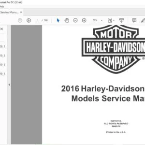 2016 Harley Davidson Softail Models Service Manual - PDF DOWNLOAD