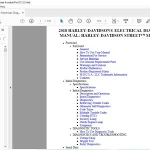 2018 Harley Davidson Street Electrical Diagnostic Manual - PDF DOWNLOAD