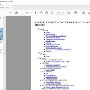 2019 Harley Davidson Softail Models Service Manual - PDF DOWNLOAD