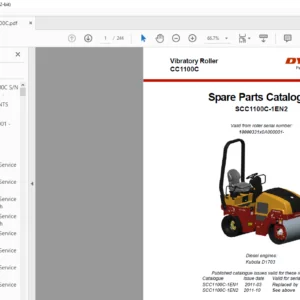 Atals Copco Dynapac CC1100C Vibratory Roller Spare Parts Catalogue SCC1100C-1EN2 - PDF DOWNLOAD