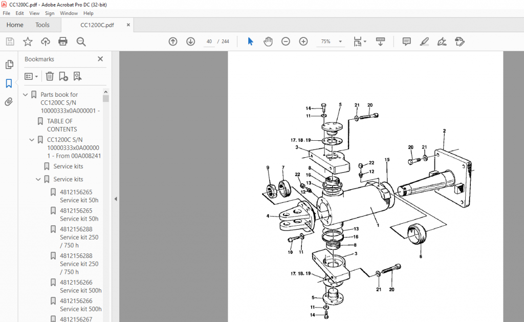 Atals Copco Dynapac CC1200C Vibratory Roller Spare Parts Catalogue ...