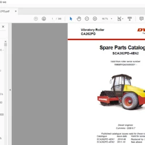 Atlas Copco Dynapac CA262PD Vibratory Roller Spare Parts Catalogue SCA262PD-4EN2 - PDF DOWNLOAD