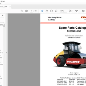 Atlas Copco Dynapac CA302D Vibratory Roller Spare Parts Catalogue SCA302D-4EN3 - PDF DOWNLOAD