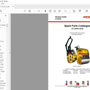 Atlas Copco Dynapac CC900S Spare Parts Catalogue SCC900S-3EN2 - PDF DOWNLOAD