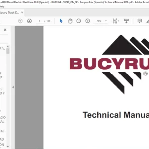 BUCYR 49RII Diesel Electric Blast Hole Drill Technical Manual- CAT Rotary Track Drills 49RII - PDF DOWNLOAD