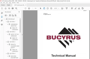 Bucyrus 25M3 OPERATOR’S MANUAL- CAT Continuous Miner 25M3 - PDF DOWNLOAD