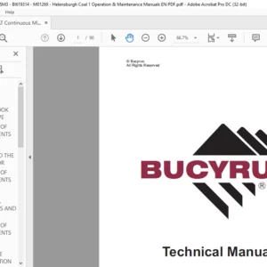 Bucyrus 25M3 Operation & Maintenance Manual CAT Continuous Miner 25M3 - PDF DOWNLOAD