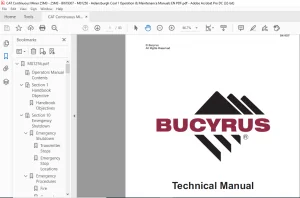 Bucyrus 25M3 Operation Manual CAT Continuous Miner 25M3 - PDF DOWNLOAD
