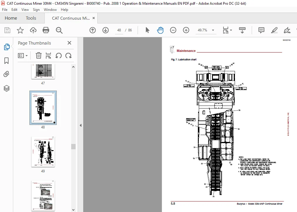 Bucyrus 30M-4NP MAINTENANCE MANUAL- CAT Continuous Miner 30M-4NP - PDF DOWNLOAD - Image 3