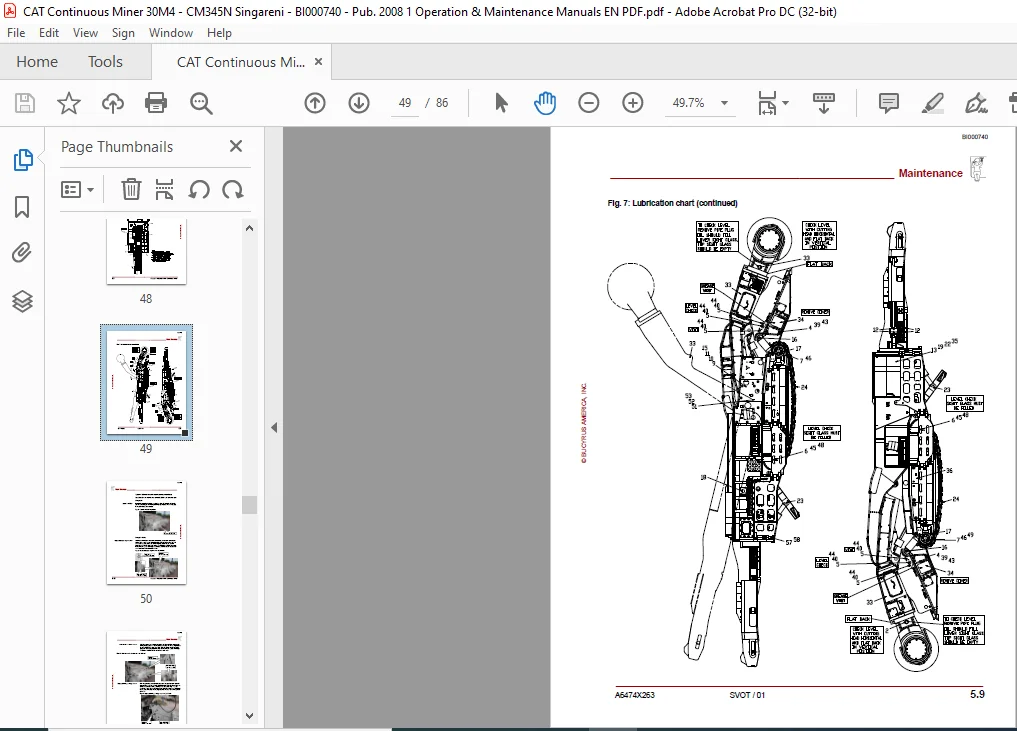 Bucyrus 30M-4NP MAINTENANCE MANUAL- CAT Continuous Miner 30M-4NP - PDF DOWNLOAD - Image 4