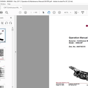 Bucyrus 30M4-NP Operation Manual- CAT Continuous Miner 30M4-NP - PDF DOWNLOAD