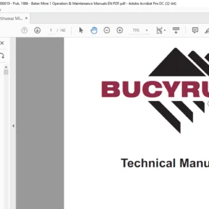 Bucyrus 3612 Maintenance Manual CAT Continuous Miner 3612 - PDF DOWNLOAD
