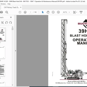 Bucyrus 39HR Blast Hole Drill Operator's Manual - CAT Rotary Track Drill 39HR - PDF DOWNLOAD