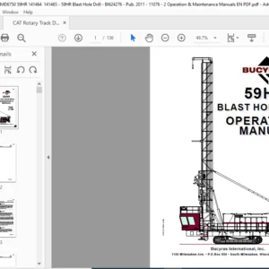 CAT Rotary Track Drill 59HR Blast Hole Drill Operator's Manual - PDF DOWNLOAD