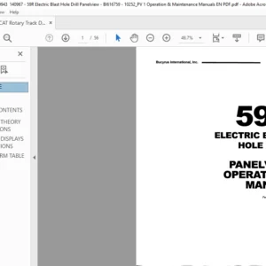 Bucyrus 59R ELECTRIC Blast Hole Drill Operation & Maintenance Manual - CAT Rotary Track Drill 59R - PDF DOWNLOAD