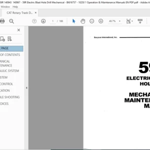 Bucyrus 59R Electric Blast Hole Drill Mechanical Maintenance Manual - CAT Rotary Track Drill 59R - PDF DOWNLOAD