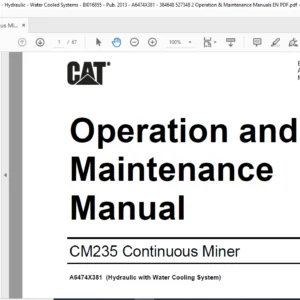 CM235 Operation & Maintenance Manual- CAT Continuous Miner CM235 - PDF DOWNLOAD