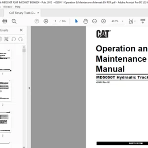 Bucyrus MD5050T Hydraulic Track Drill Operation & Maintenance Manual- CAT Rotary Track Drill MD5050T - PDF DOWNLOAD