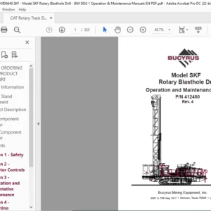 Bucyrus MD6640 SKF Rotary Blasthole Drill Operation & Maintenance Manual - CAT Rotary Track Drill SKF MD6640 - PDF DOWNLOAD