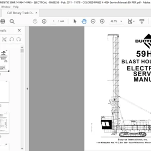 CAT 59HR Blast Hole Drill Electrical Service Manual SN 141464 & 141465 - PDF DOWNLOAD