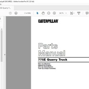 CAT 775E Quarry Truck Parts List Manual - PDF DOWNLOAD