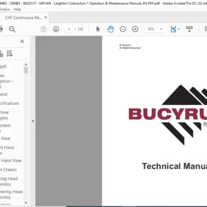 Bucyrus 30MB3  Maintenance Manual- CAT Continuous Miner 30MB3 - PDF DOWNLOAD