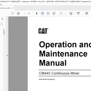 CM445 Operation & Maintenance Manual- CAT Continuous Miner CM445 - PDF DOWNLOAD