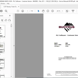CAT Rotary Track Drill 49HR CB141365 PLC Software-Customer Version Service Manual - PDF DOWNLOAD