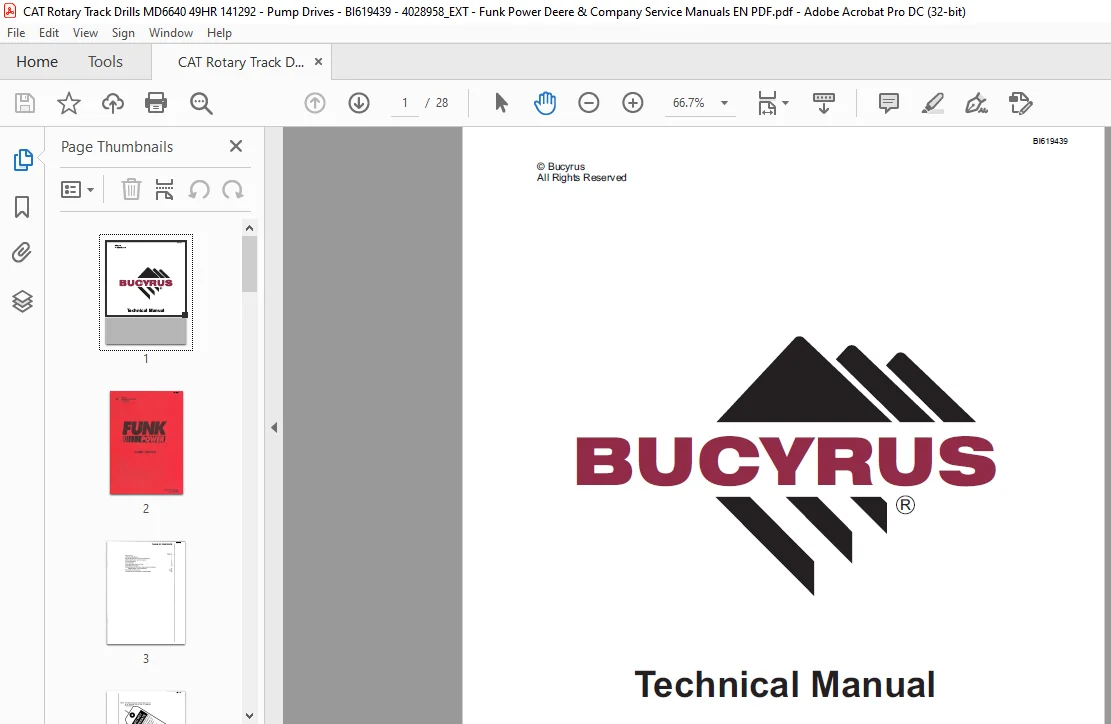 CAT Rotary Track Drills Funk Power Pump Drives Service Manual - PDF DOWNLOAD - Image 2
