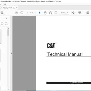 CAT Rotary Track Drills MD6240 Angle Inklinator Technical Manual - PDF DOWNLOAD