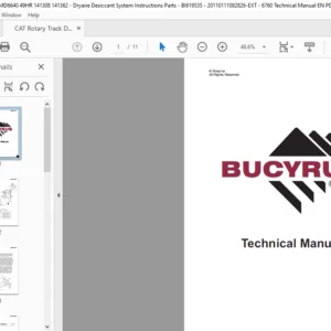 CAT Rotary Track Drills MD6640 49HR  Dryaire Desiccant System Instructions Parts Technical Manual - PDF