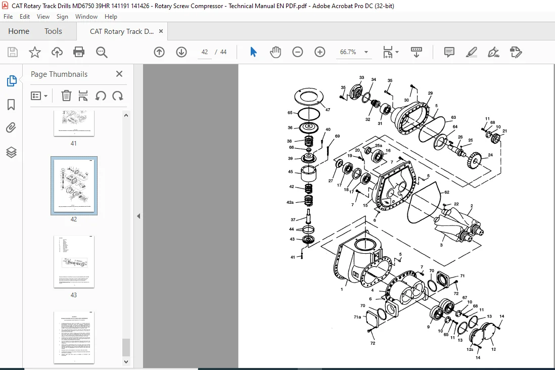 CAT Rotary Track Drills MD6750 39HR Rotary Screw Compressor Maintenance & Operation Manual - PDF Download - Image 3